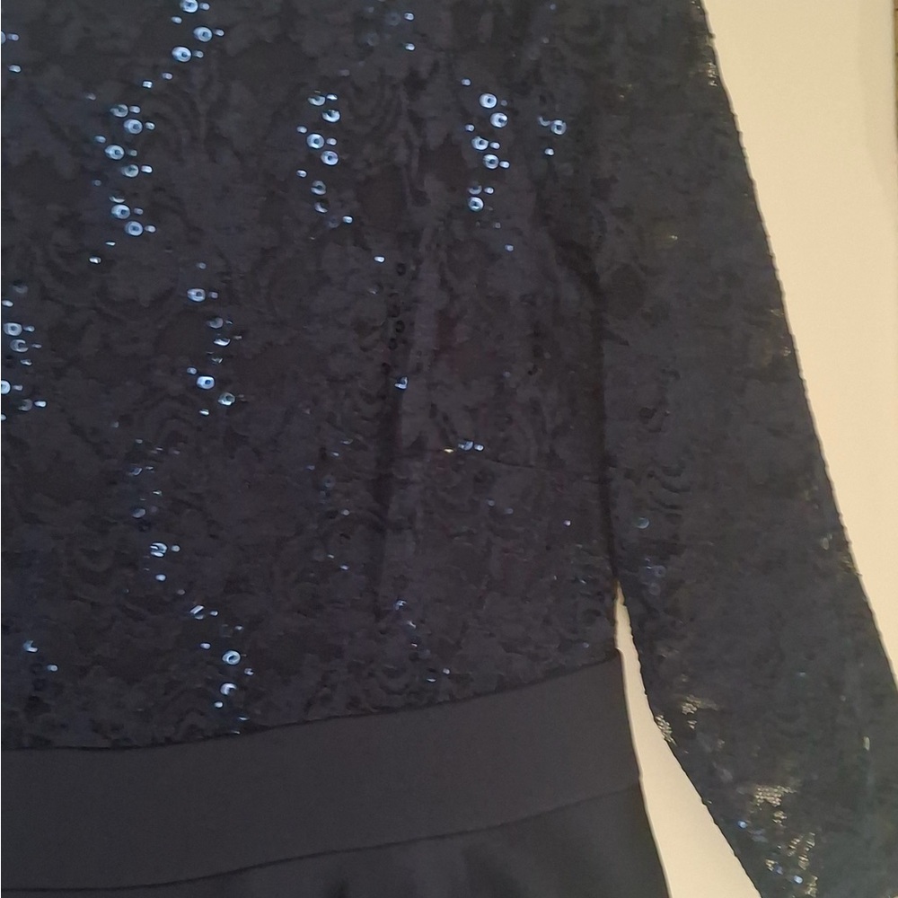 Jessica Howard Navy Lace Peplum Dress - Picture 7 of 16